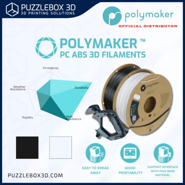 Polymaker PC-ABS 3D Printing Filament Toughness Light Diffusing Properties