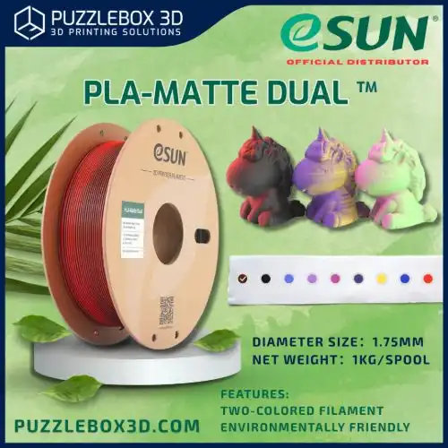 eSun PLA Matte Dual 3D Printing Filaments