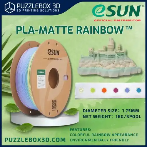 eSun PLA Matte Rainbow 3D Printing Filaments