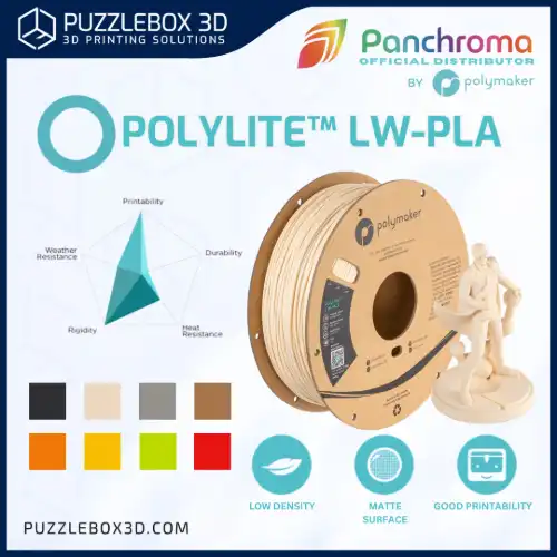 Polymaker PolyLite LW-PLA 3D Printing Filaments