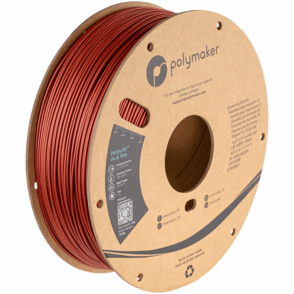 Polymaker PolyLite Metallic PLA Pro 1kg 3D Printing Filament High Toughness & High Rigidity - Image 4